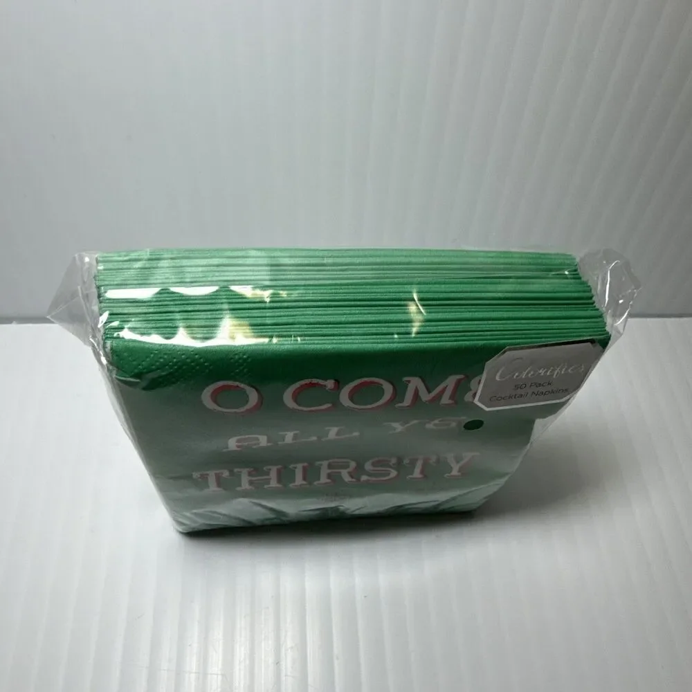 Colorfics Green Cocktail Napkins 50-Pack 